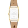 Thumbnail Image 3 of Ladies' Coach Reese Gold-Tone IP White Leather Strap Watch with Rectangular White Dial (Model: 14504314)