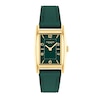 Thumbnail Image 1 of Ladies’ Coach Reese Gold-Tone IP Green Leather Strap Watch with Rectangular Green Dial (Model: 14504354)