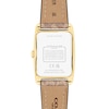 Thumbnail Image 3 of Ladies' Coach Reese Gold-Tone IP Brown Leather Strap Watch with Rectangular White Dial (Model: 14504355)