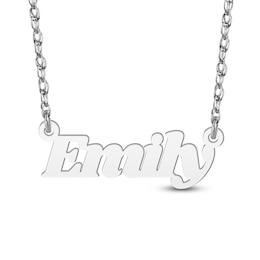 Block Name Necklace (1 Line)