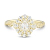 Thumbnail Image 3 of 1 CT. T.W. Oval Diamond Double Frame Twist Shank Engagement Ring in 14K Gold