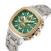 Thumbnail Image 2 of Men’s JBW Heist 1/10 CT. T.W. Certified Diamond Two-Tone Chronograph Watch with Green Dial (Model: J6380F)