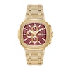 Thumbnail Image 0 of Men’s JBW Heist 1/10 CT. T.W. Certified Diamond 18K Gold Plate Chronograph Watch with Red Dial (Model: J6380G)