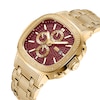 Thumbnail Image 2 of Men’s JBW Heist 1/10 CT. T.W. Certified Diamond 18K Gold Plate Chronograph Watch with Red Dial (Model: J6380G)