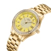 Thumbnail Image 1 of Ladies’ JBW Mondrian 34 1/15 CT. T.W. Certified Diamond and Crystal Accent 18K Gold Plate Watch with Yellow Dial (Model: J6388D)