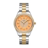 Thumbnail Image 0 of Ladies’ JBW Mondrian 34 1/15 CT. T.W. Certified Diamond and Crystal Accent Two-Tone Watch with Orange Dial (Model: J6388F)