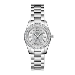 Ladies’ JBW Mondrian 34 1/15 CT. T.W. Certified Diamond and Crystal Accent Watch with Silver-Tone Dial (Model: J6391B)