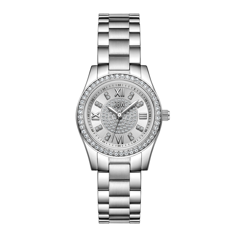 Main Image 1 of Ladies’ JBW Mondrian 34 1/15 CT. T.W. Certified Diamond and Crystal Accent Watch with Silver-Tone Dial (Model: J6391B)