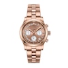 Thumbnail Image 0 of Ladies’ JBW Muse 1/10 CT. T.W. Certified Diamond Rose Gold Plate Chronograph Watch with Mother-of-Pearl Dial (Model: JB-6217-L)