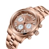 Thumbnail Image 1 of Ladies’ JBW Muse 1/10 CT. T.W. Certified Diamond Rose Gold Plate Chronograph Watch with Mother-of-Pearl Dial (Model: JB-6217-L)