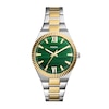 Thumbnail Image 1 of Ladies’ Fossil Scarlette Two-Tone IP Watch with Genuine Malachite Dial (Model: ES5334)