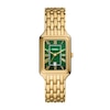 Thumbnail Image 1 of Ladies’ Fossil Raquel Gold-Tone IP Watch with Rectangular Malachite Dial (Model: ES5341)