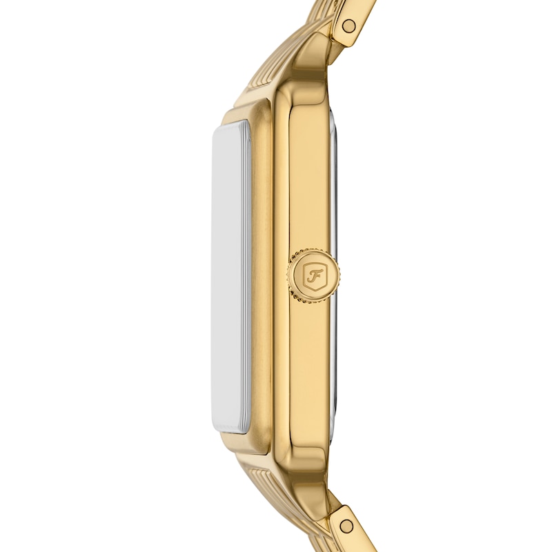 Main Image 3 of Ladies’ Fossil Raquel Gold-Tone IP Watch with Rectangular Malachite Dial (Model: ES5341)