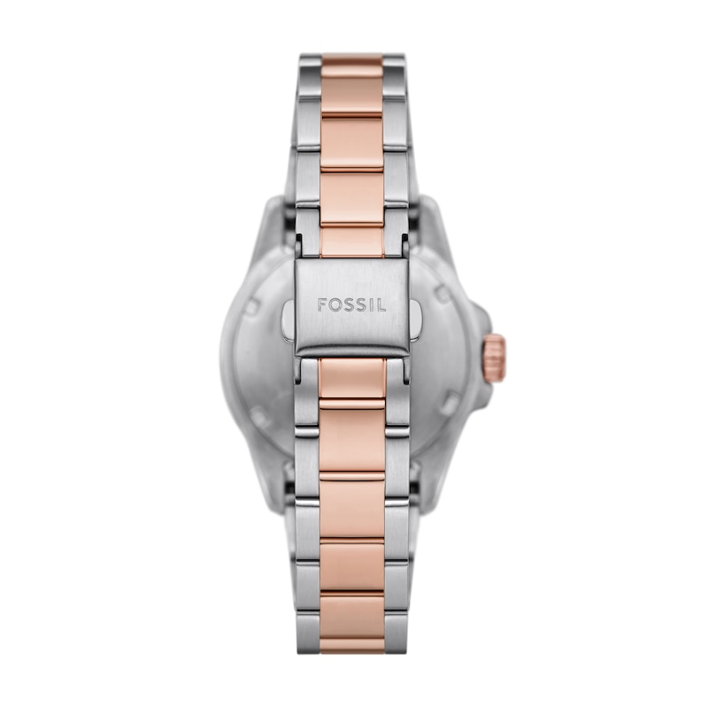 Main Image 2 of Ladies’ Fossil Blue Dive Crystal Accent Two-Tone IP Watch with Grey Dial (Model: ES5348)