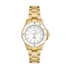 Thumbnail Image 1 of Ladies’ Fossil Blue Dive Crystal Accent Gold-Tone IP Watch with White Dial (Model: ES5350)