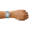 Thumbnail Image 4 of Ladies’ Armani Exchange Lola Crystal Accent Watch with Silver-Tone Dial and Ice Blue Mesh Band (Model: AX5599)