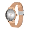 Thumbnail Image 4 of Ladies’ Armani Exchange Lola Crystal Accent Rose-Tone IP Mesh Watch with Grey Dial (Model: AX5617)