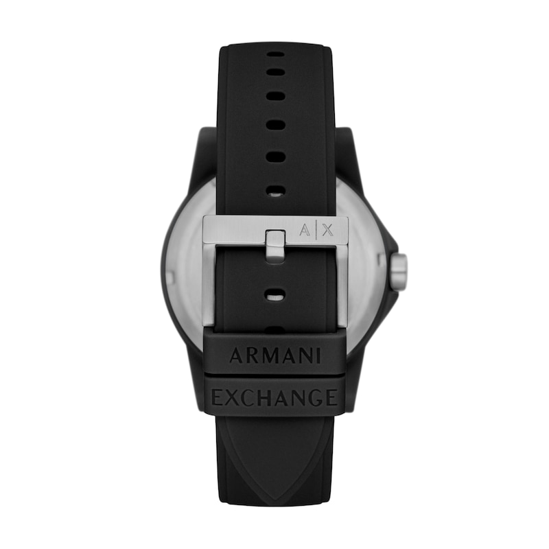 Men’s Armani Exchange Outerbanks Black IP Watch with Black Dial and Cord Bracelet (Model: AX7159SET)