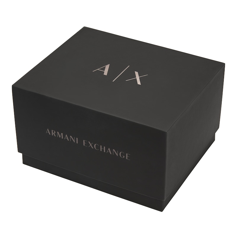 Men’s Armani Exchange Outerbanks Black IP Watch with Black Dial and Cord Bracelet (Model: AX7159SET)