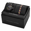 Thumbnail Image 3 of Ladies’ Armani Exchange Andrea Black IP Watch Set with Black Dial and Multi-Color Cord Bracelet (Model: AX7158SET)