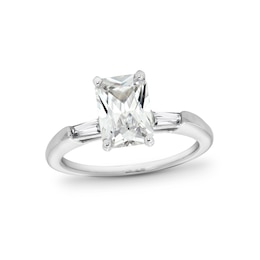 2-1/4 CT. T.W. Radiant-Cut Certified Lab-Created Diamond Collar Engagement Ring in 14K White Gold (F/VS2)