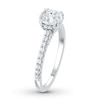 Thumbnail Image 2 of 1-1/3 CT. T.W. Certified Lab-Created Diamond Engagement Ring in 14K White Gold (F/SI2)