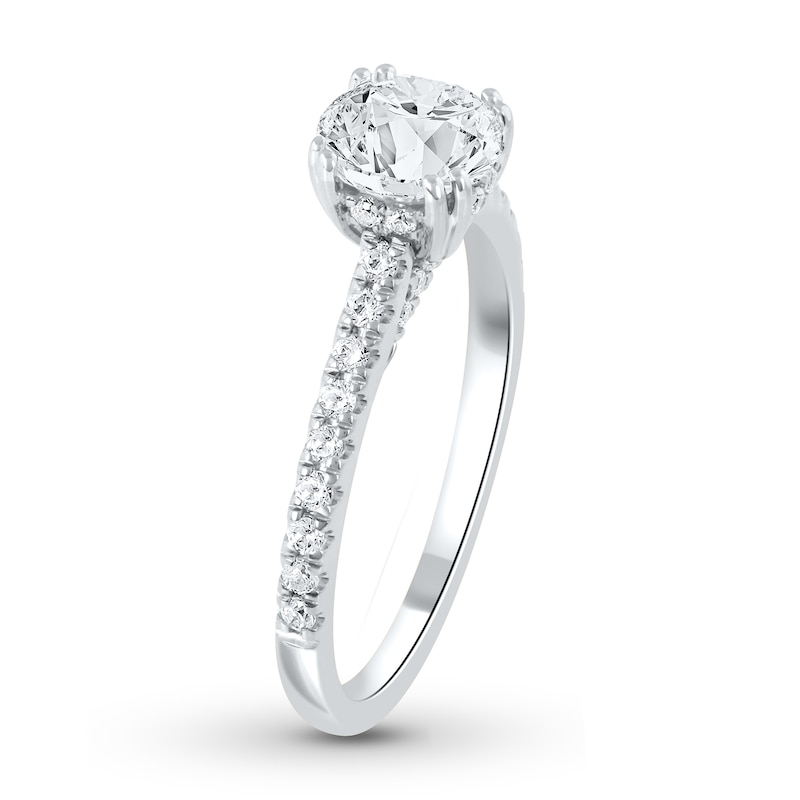 Main Image 2 of 1-1/3 CT. T.W. Certified Lab-Created Diamond Engagement Ring in 14K White Gold (F/SI2)