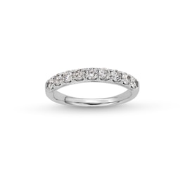3/4 CT. T.W. Diamond Nine Stone Vintage-Style Anniversary Band in 14K White Gold