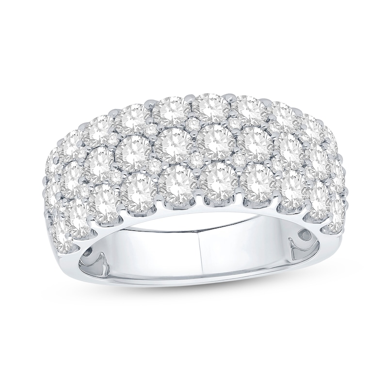 Main Image 1 of 2-1/2 CT. T.W. Diamond Triple Row Band in 14K White Gold