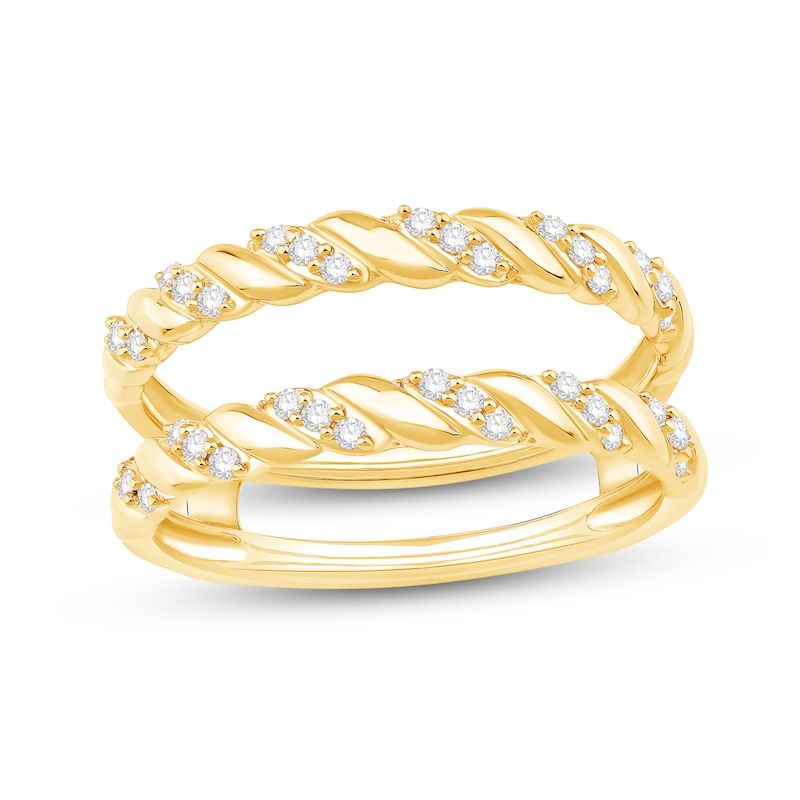 Main Image 1 of 1/5 CT. T.W. Diamond Twist Solitaire Enhancer in 14K Gold