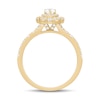 Thumbnail Image 2 of 3/4 CT. T.W. Pear-Shaped Diamond Double Frame Engagement Ring in 14K Gold