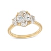 Thumbnail Image 1 of 2-5/8 CT. T.W. Oval and Half-Moon Certified Lab-Created Diamond Three Stone Engagement Ring in 14K Gold (F/VS2)