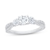 Thumbnail Image 0 of 1 CT. T.W. Diamond Three Stone Split Shank Engagement Ring in 14K White Gold