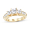 Thumbnail Image 1 of 2 CT. T.W. Princess-Cut Diamond Past Present Future® Channel Shank Engagement Ring in 14K Gold