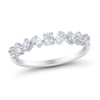 Thumbnail Image 1 of 1/2 CT. T.W. Oval Diamond Nine Stone Alternating Anniversary Band in 14K White Gold