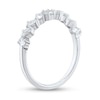 Thumbnail Image 2 of 1/2 CT. T.W. Oval Diamond Nine Stone Alternating Anniversary Band in 14K White Gold