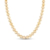 Thumbnail Image 1 of 8.0-9.5mm Golden South Sea Cultured Pearl Strand Necklace in 14K Gold - 17.5”