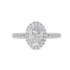 Thumbnail Image 3 of 2 CT. T.W. Oval Certified Lab-Created Diamond Frame Engagement Ring in 14K White Gold (F/VS2)