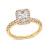 Thumbnail Image 0 of 2 CT. T.W. Radiant-Cut Certified Lab-Created Diamond Frame Engagement Ring in 14K Gold (F/VS2)