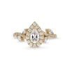 Thumbnail Image 4 of 1-1/4 CT. T.W. Pear-Shaped Diamond Frame Leaf Shank Engagement Ring in 14K Gold