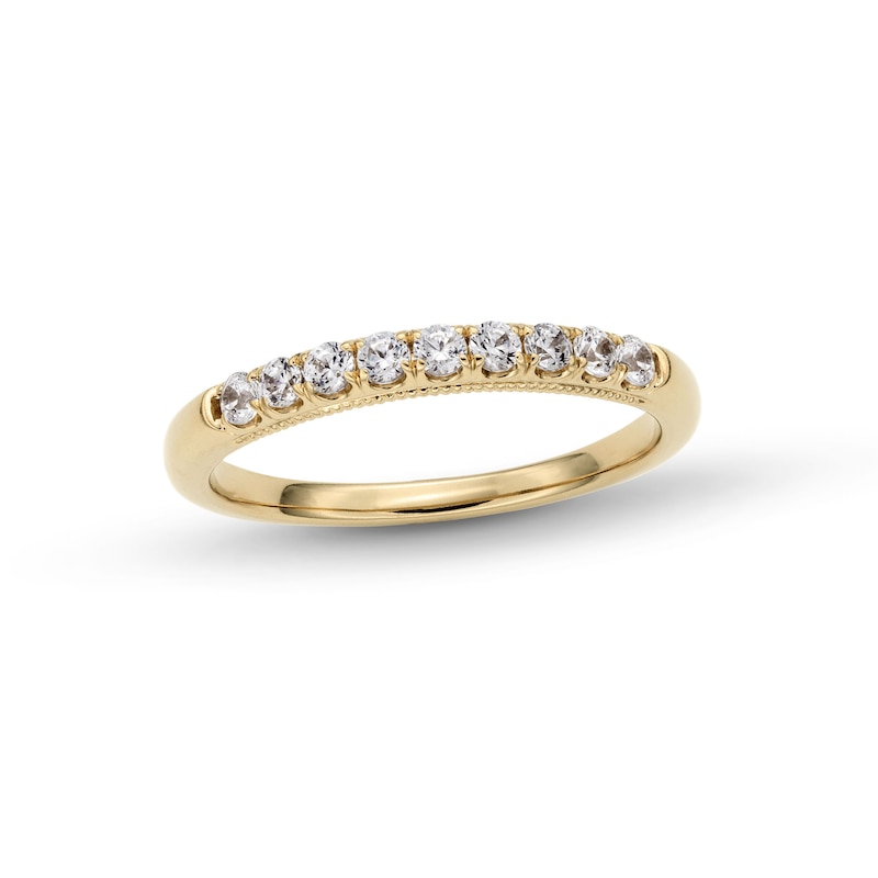 Main Image 1 of 1/3 CT. T.W. Diamond Nine Stone Vintage-Style Anniversary Band in 14K Gold