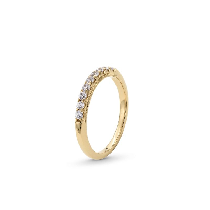 Main Image 3 of 1/3 CT. T.W. Diamond Nine Stone Vintage-Style Anniversary Band in 14K Gold