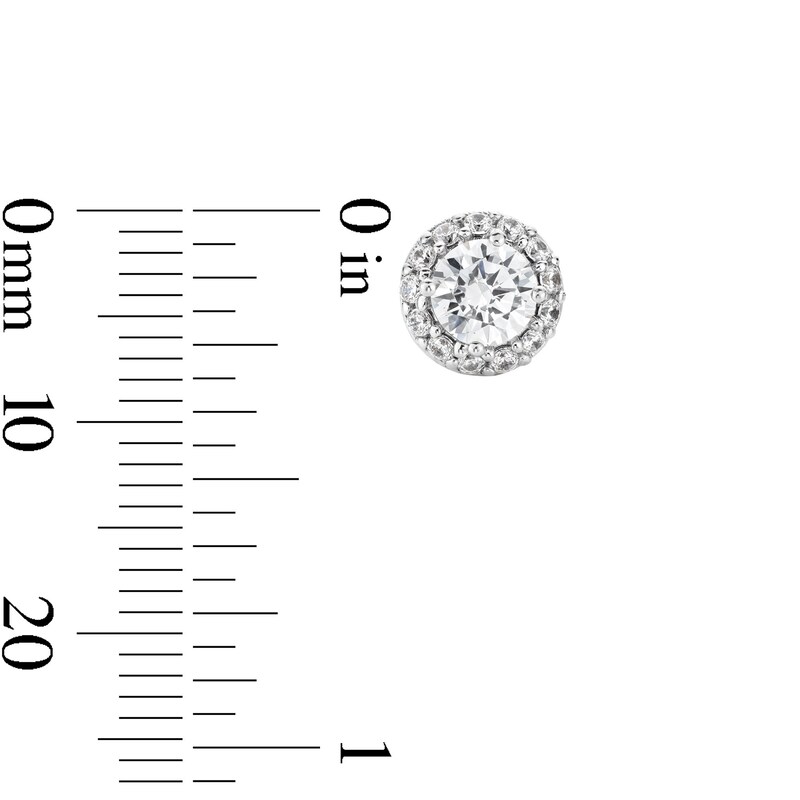 Main Image 2 of 1 CT. T.W. Certified Lab-Created Diamond Frame Stud Earrings in 14K White Gold (F/SI2)