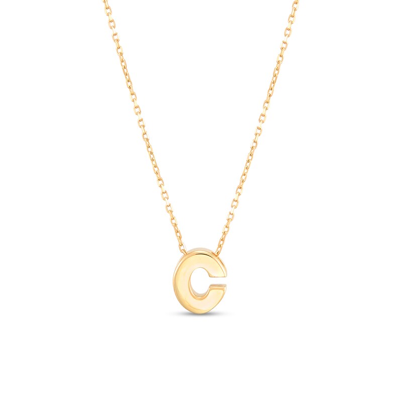 Main Image 1 of Single Initial “C” Pendant in Solid 10K Gold