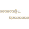 Thumbnail Image 3 of 2 CT. T.W. Diamond Miracle Square Link Bracelet in 10K Gold - 7.5&quot;