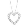 Thumbnail Image 1 of 1/5 CT. T.W. Diamond Scallop Edge Heart Pendant in 10K White Gold