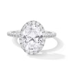 Thumbnail Image 1 of 3-1/2 CT. T.W. Oval Certified Lab-Created Diamond Frame Engagement Ring in 14K White Gold (F/VS2)