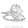 Thumbnail Image 3 of 3-1/2 CT. T.W. Oval Certified Lab-Created Diamond Frame Engagement Ring in 14K White Gold (F/VS2)