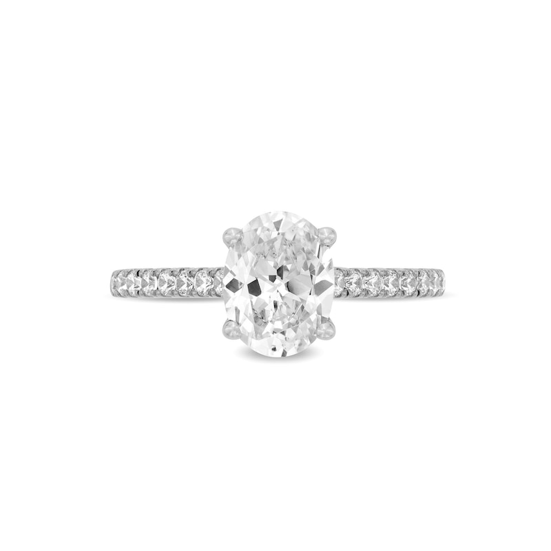 1-3/4 CT. T.W. Princess-Cut Certified Lab-Created Diamond Engagement Ring in 14K White Gold (F/VS2)