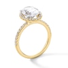 Thumbnail Image 2 of 3-1/2 CT. T.W. Oval Certified Lab-Created Diamond Frame Engagement Ring in 14K Gold (F/VS2)